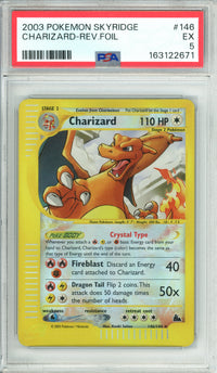 Pokemon Graded: Charizard 146/144 Skyridge (2003) Reverse Holo PSA 5