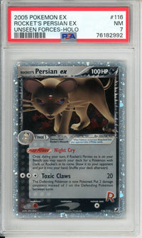 Pokemon Graded: Rocket's Persian ex 116/115 Unseen Forces (2005) Holo PSA 7