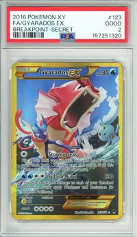 Pokemon Graded: Gyarados EX 123/122 Breakpoint (2016) Full Art PSA 2