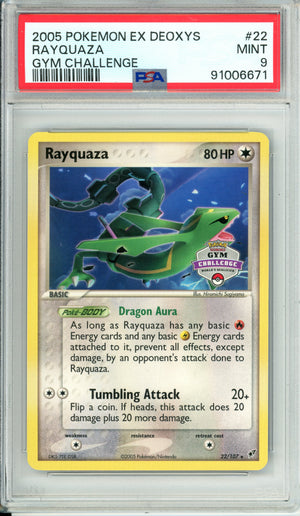 Pokemon Graded: Rayquaza 21/107 Gym Challange (2005) PSA 9