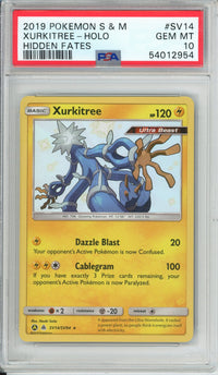 Pokemon Graded: Xurkitree SV14/SV94 Hidden Fates (2019) Shiny Holo PSA 10