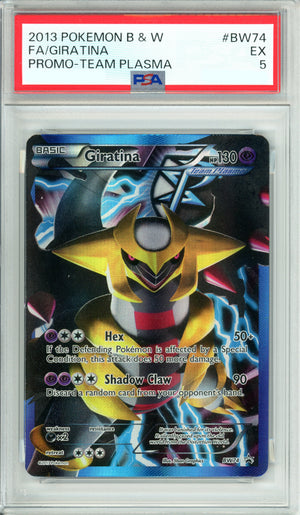 Pokemon Graded: Giratina #BW74 Team Plasma (2013) Full Art PSA 5