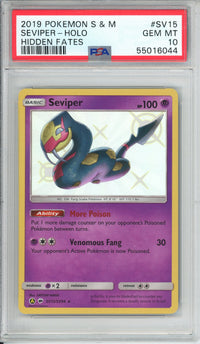 Pokemon Graded: Seviper SV15/SV94 Hidden Fates (2019) Shiny Holo PSA 10