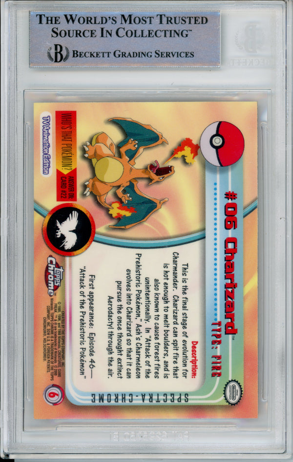 Pokemon Graded: #06 Charizard Spectra Chrome (2000) Beckett 9