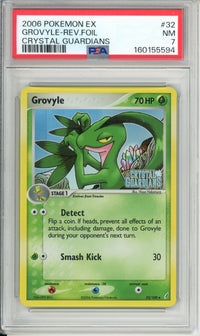 Pokemon Graded: Grovyle 32/100 Crystal Gaurdians (2006) Reverse Foil PSA 7