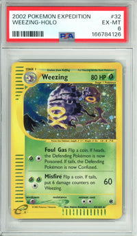 Pokemon Graded: Weezing 32/165 Expedition (2002) Holo PSA 6