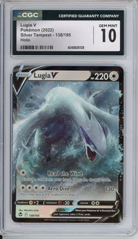 Pokemon Graded: Lugia V 138/195 Silver Tempest (2022) Holo CGC 10
