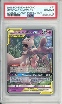Pokemon Graded: Mewtwo & Mew GX 71/236 World Championship Promo (2019) PSA 10