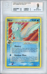Pokemon Graded: Mew Gold Star 101/101 Ex Dragon Frontiers (2006) Holo Beckett 9
