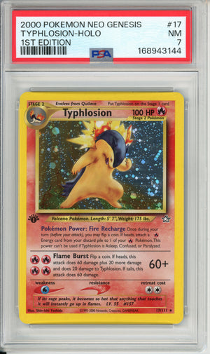 Pokemon Graded: Typhlosion 1st Edition 17/111 Neo Genesis (2000) Holo PSA 7