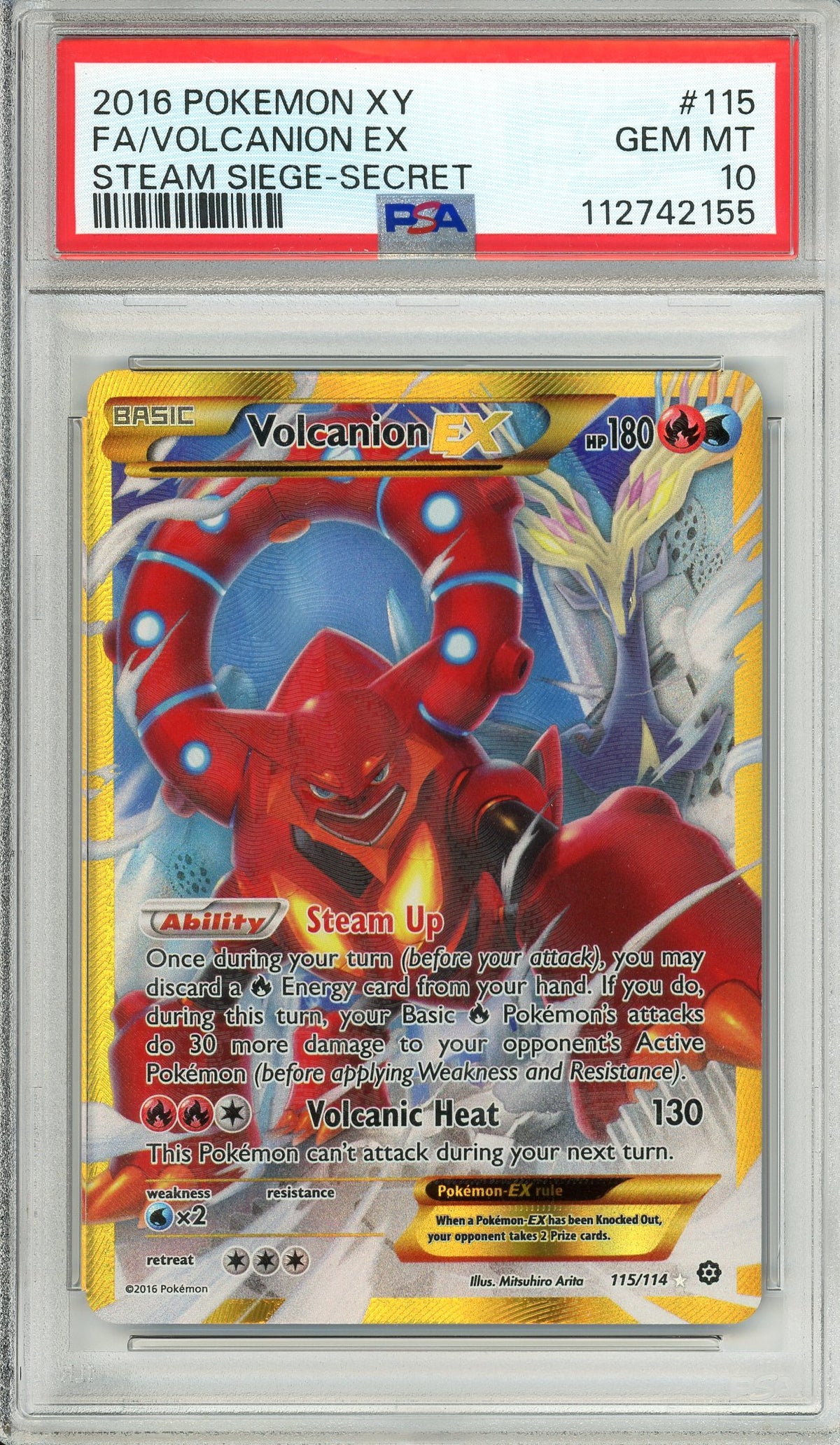 Pokemon Graded: Volcanion EX PSA 10