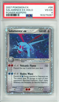 Pokemon Graded: Salamence ex 96/108 Power Keepers (2007) Holo PSA 4