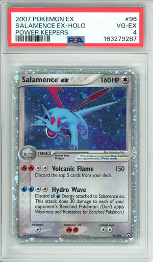 Pokemon Graded: Salamence ex 96/108 Power Keepers (2007) Holo PSA 4