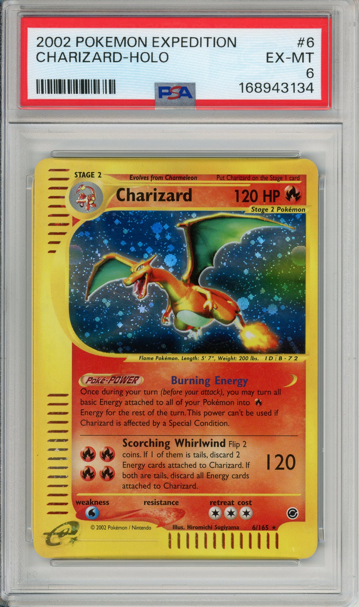 Pokemon Graded: Charizard 6/165 Expedition (2002) Holo PSA 6