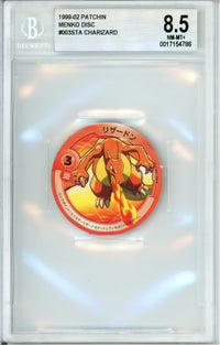 Pokemon Graded: Charizard #00STA Menko Disc Patchin (1999-02) Beckett 8.5
