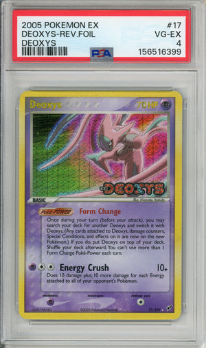 Pokemon Graded: Deoxys 17/107 EX Deoxys (2005) Reverse Foil PSA 4