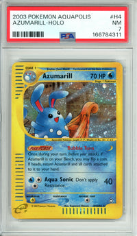 Pokemon Graded: Azumarill #H4 Aquapolis (2003) Holo PSA 7