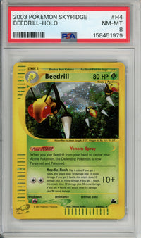 Pokemon Graded: Beedrill H4/H32 Skyridge (2003) Holo PSA 8