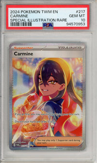 carmine pokemon card full art Pokemon Graded: Carmine 217/167 Twilight Masquerade (2024) SIR Holo PS – Double Infinity Gaming