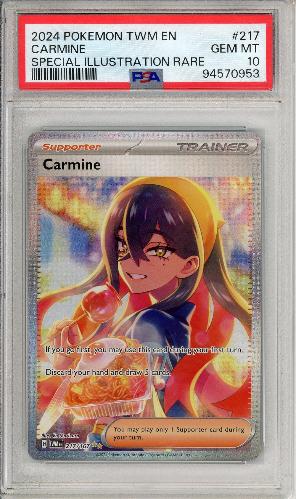 Pokemon Graded: Carmine 217/167 Twilight Masquerade (2024) SIR Holo PS – Double Infinity Gaming