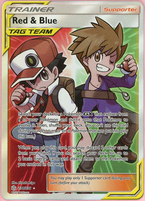 pokemon cosmic eclipse full art cards Pokemon Trading Card Game Cosmic Eclipse Ultra Rare Red and Blue #234