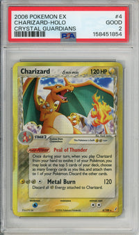 Pokemon Graded: Charizard Delta Species 4/100 Crystal Gaurdians (2006) Holo PSA 2