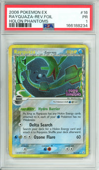 Pokemon Graded: Rayquaza 16/110 Holon Phantoms (2006) Rev. Foil PSA 1