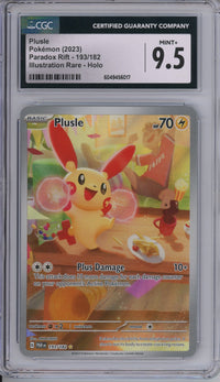 Pokemon Graded: Plusle 193/182 Paradox Rift (2023) Holo CGC 9.5