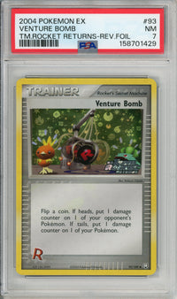 Pokemon Graded: Venture Bomb 93/109 Team Rocket Returns (2004) Reverse Foil PSA 7