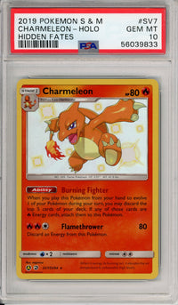 Pokemon Graded: Charmeleon SV7/SV94 Hidden Fates (2019) Shiny Holo PSA 10