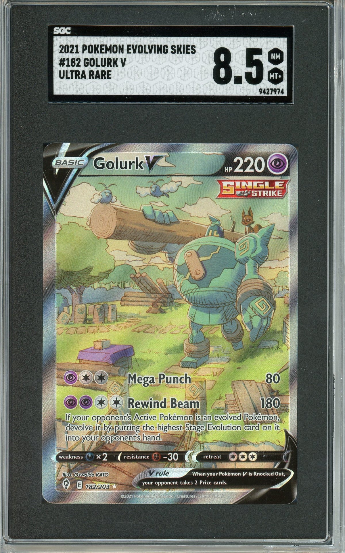 Pokemon Graded: Golurk V SGC 8.5