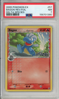 Pokemon Graded: Bagon Delta Species 57/113 Reverse Foil (2005) PSA 7