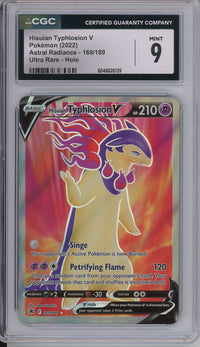 Pokemon Graded: Hisuian Typlosion V 169/189 Astral Radiance Holo CGC 9