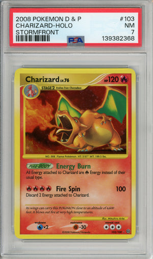Pokemon Graded: Charizard Lv. 76 Stormfront (2008) Holo PSA 7