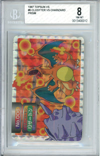 Pokemon Graded: Cloyster Vs. Charizard Prism Topsun (1997) Beckett 8