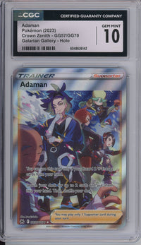 Pokemon Graded: Adaman Trainer GG57/GG70 Crown Zenith (2023) Holo CGC 10