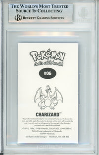 Pokemon Graded: #06 Charizard Sandylion Stickers (2000) Beckett 8