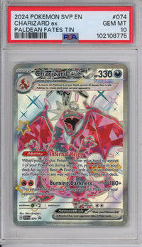 Pokemon Graded: Charizard ex #74 Paldean Fates Promo (2024) Holo PSA 10