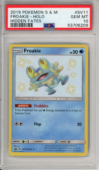 Pokemon Graded: Froakie SV11/SV94 Hidden Fates (2019) Shiny Holo PSA 10