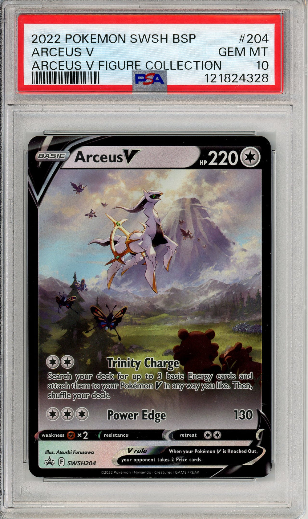 arceus pokemon card v Graded: #SWSH204 Figure Collection Promo (2022) Holo PSA 10 Fx2 / None / Color:White Final Fantasy First Look: Displays: Acrylic
