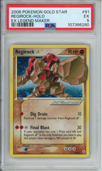Pokemon Graded: Regirock Gold Star PSA 5