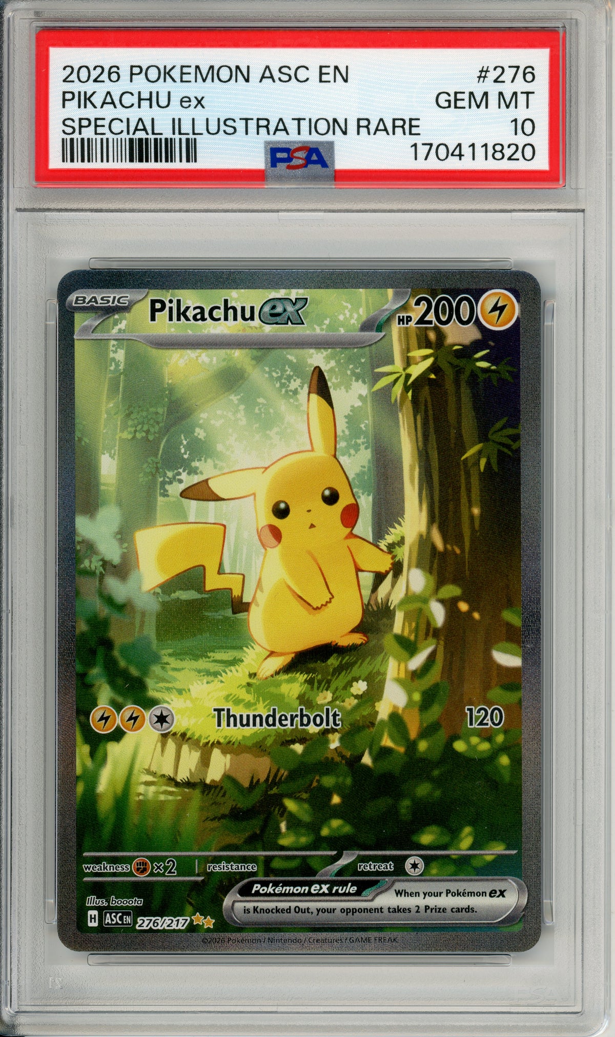 Pokemon Graded: Pikachu ex 276/217 Ascended Heroes (2026) SIR PSA 10