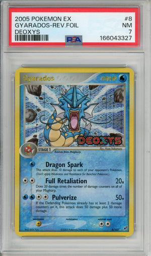 Pokemon Graded: Gyarados 8/107 EX Deoxys (2005) Reverse Foil PSA 7