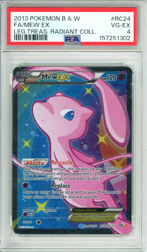 Pokemon Graded: Mew EX RC24/RC25 Legendary Treasures (2013) Full Art Holo PSA 4