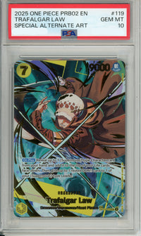 One Piece Graded: Trafalgar Law Special Alternate Art #119 PSA 10