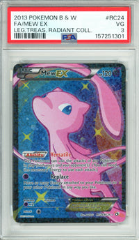 Pokemon Graded: Mew EX RC24/RC25 Legendary Treasures (2013) Full Art Holo PSA 3