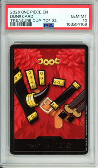 One Piece Single: Don!! Card Elpaph Luffy Treasure Cup Top 32 PSA 10