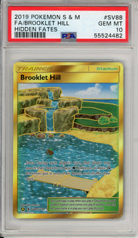 Pokemon Graded: Brooklet Hill SV88/SV94 Hidden Fates (2019) Gold Full Art PSA 10