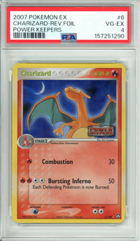 Pokemon Graded: Charizard 6/108 Power Keepers (2007) Reverse Foil PSA 4