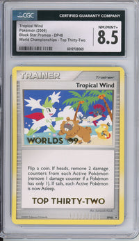 Pokemon Graded: Tropical Wind #DP48 Black Star Promo World Championships 2009 Top Thirty-Two CGC 8.5